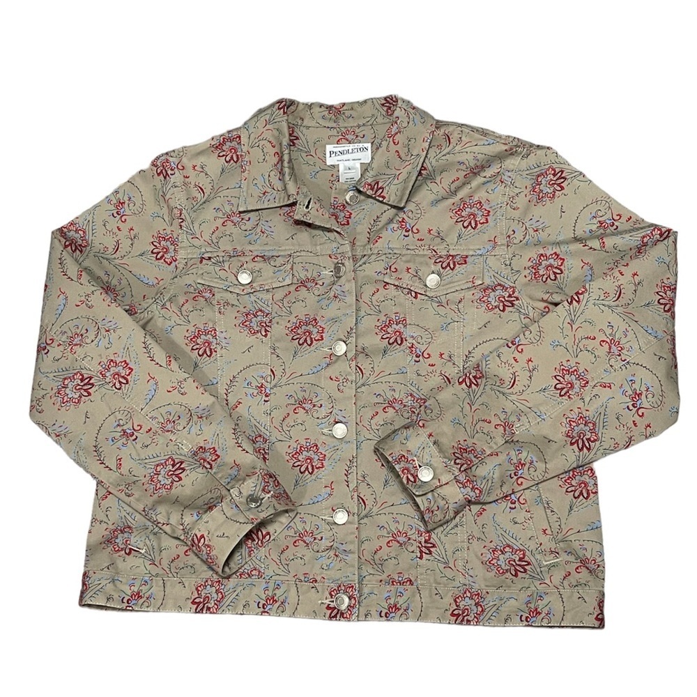 Pendleton Floral Button Jacket - image 1